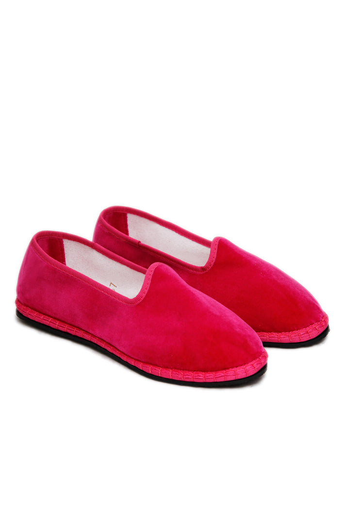 Friulane In Velluto Fuxia Per Donna – Suola In Gomma, Tinta Unita, Numero 37, Comode E Versatili Per Tutte Le Stagioni